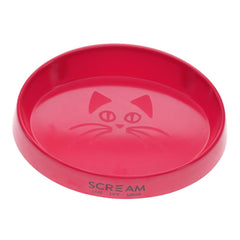 Scream OVAL CAT BOWL Kitten Bowl Puppy Bowl Dog Bowl 300 ml Loud Pink and Loud Green