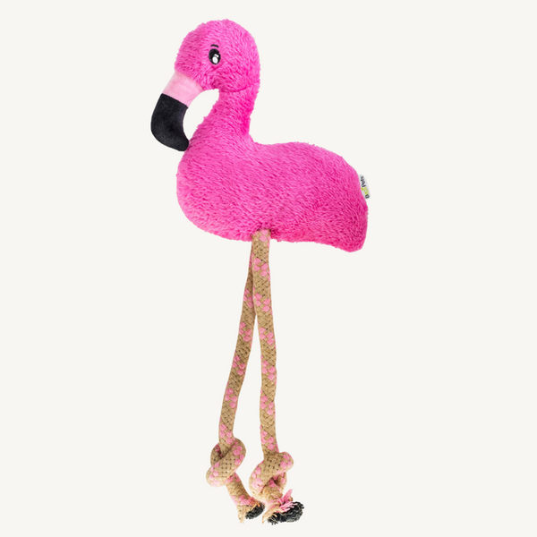 Beco Recycled Flamingo Dog & Cat Toy Pets Palace Australia