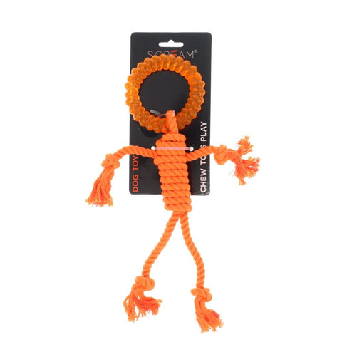 Scream Rope Man Dog Toy