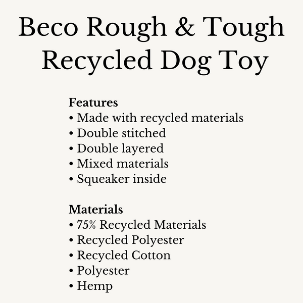 Beco Recycled Flamingo Dog & Cat Toy Pets Palace Australia