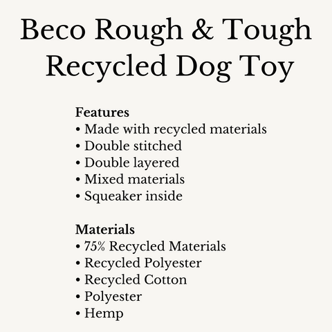 Beco Recycled Flamingo Dog & Cat Toy