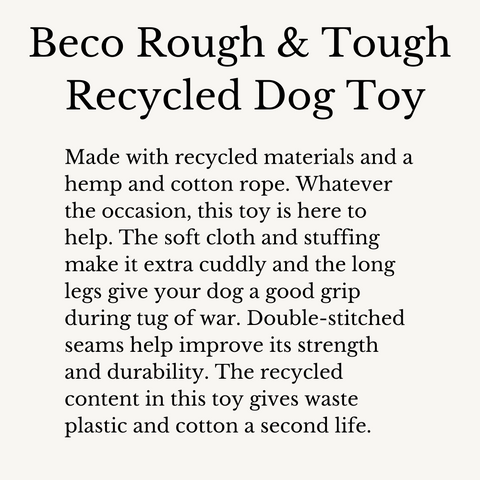 Beco Recycled Whale Dog  & Cat Toy