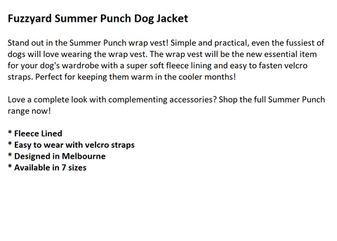 Fuzzyard Summer Punch Dog Jacket