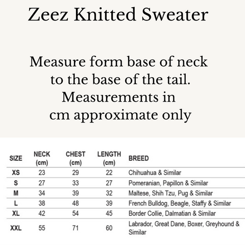 Zeez Knitted Dog Jumper With Scarf