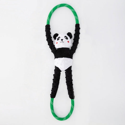 Zippy Paws Rope Tugz Panda Dog Toy