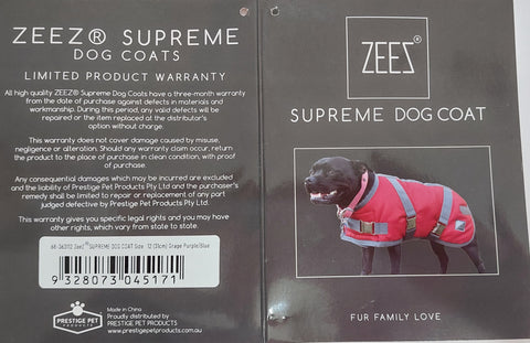 Zeez Supreme Dog Jacket