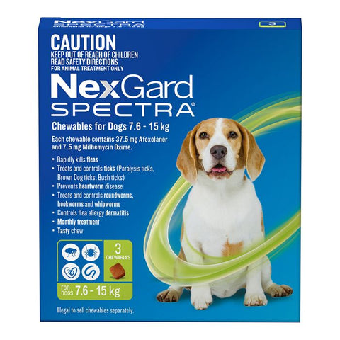 Nexgard Spectra Flea And Tick Treatment And  Worm Tablets For Dogs