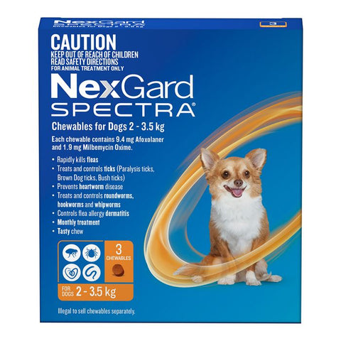 Nexgard Spectra Flea And Tick Treatment And Worm Tablets For Dogs