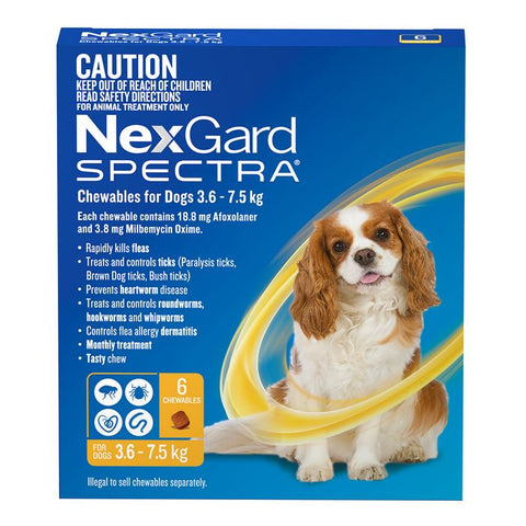 Nexgard Spectra Flea And Tick Treatment And Worm Tablets For Dogs