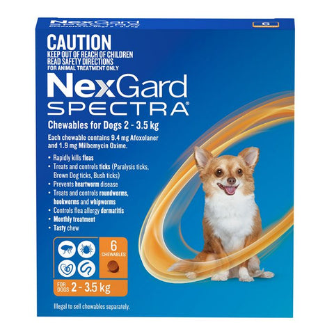 Nexgard Spectra Flea And Tick Treatment And Worm Tablets For Dogs