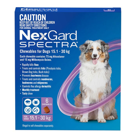 Nexgard Spectra Flea And Tick Treatment And  Worm Tablets For Dogs