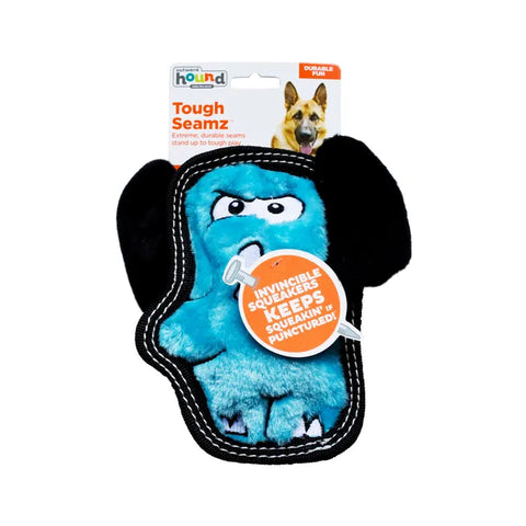 OUTWARD HOUND Tug TOUGH SEAMS ELEPHANT Dog Toy Puppy Toy, Cat Toy, Kitten Toy Squeaky Toy