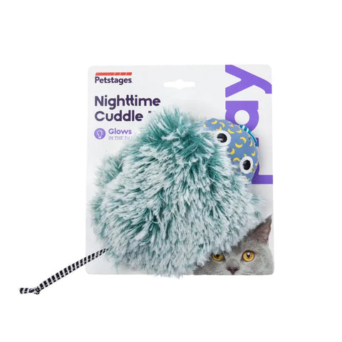 PETSTAGES NIGHT TIME CUDDLE TOY Glows in the Dark Cat Toy Kitten Toy Dog Toy Puppy Toy