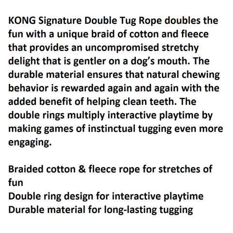 KONG SIGNATURE ROPE 22 INCH DOUBLE TUG Dog Toy