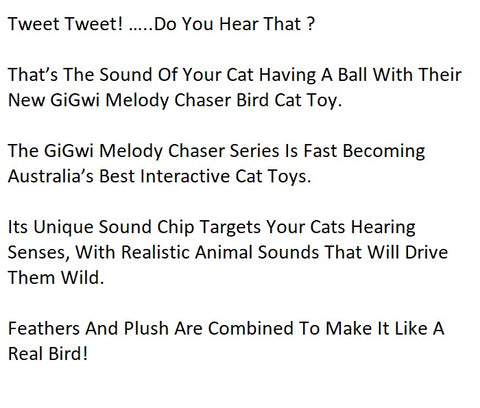 Gigwi Melody Chaser Parrot Cat Toy