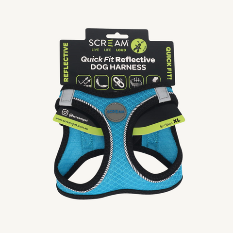 Scream Quick Fit Reflective Dog Harness