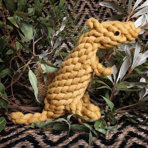 Aboriginal Indigenous Wool Tough Wombat Dog Toy Puppy Toy Cat Toy Kitten Toy