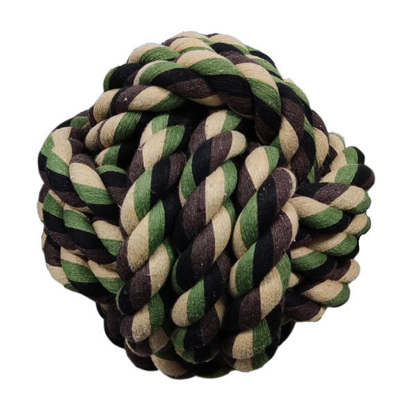Camo Rope Knott Ball Dog & Cat Toy | Pets Palace Australia