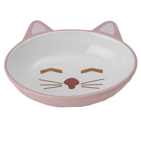 Petrageous HERE KITTY Ceramic CAT BOWL Kitten Bowl OVAL Two Colours Blue and Pink 13cm