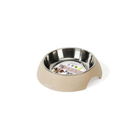 Eco Bamboo Dog Bowl Cat Bowl Puppy Bowl Kitten Bowl Olive colour and Sand Colour 600 ml