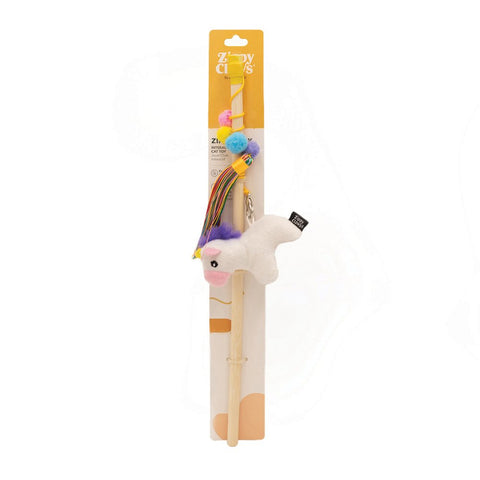 Zippy Claws Bird Cat Toy Wand Toy Unicorn Marshmallow