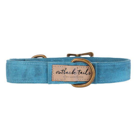 Outback Tails Aboriginal Indigenous Waxed Canvas Dog Collar Puppy Collar