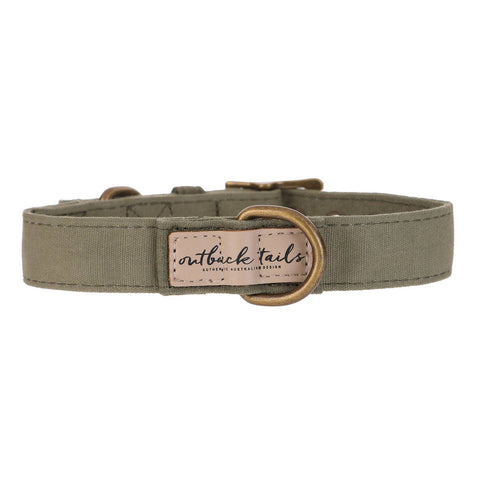Outback Tails Aboriginal Indigenous Waxed Canvas Dog Collar Puppy Collar