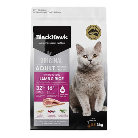 Black Hawk Adult Feline Lamb & Rice