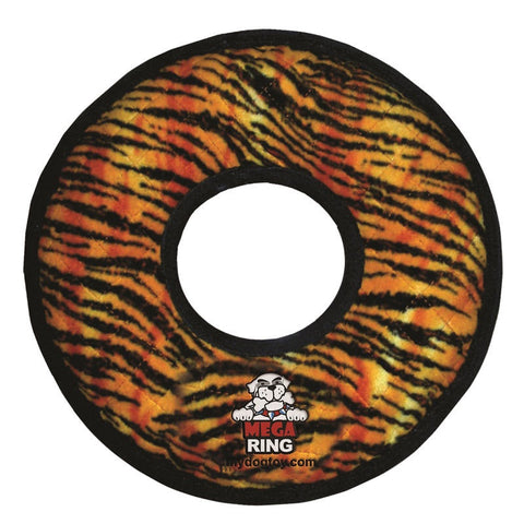 Tuffy Tiger Mega Ring Super Tuff Dog Toy