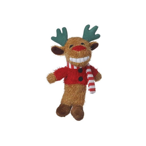 Munltipet Christmas Dog Toy Loofa Reindeer Dog Toy