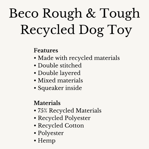 Beco Recycled Dolphin Dog & Cat Toy