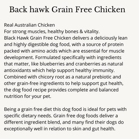Back Hawk Grain Free Chicken - 2.5 kg