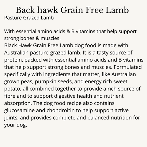 Black Hawk Grain Free Lamb Dog Food