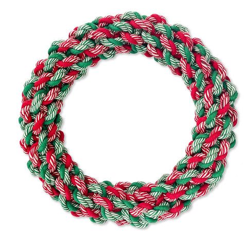 Christmas Wreath Rope Dog Toy