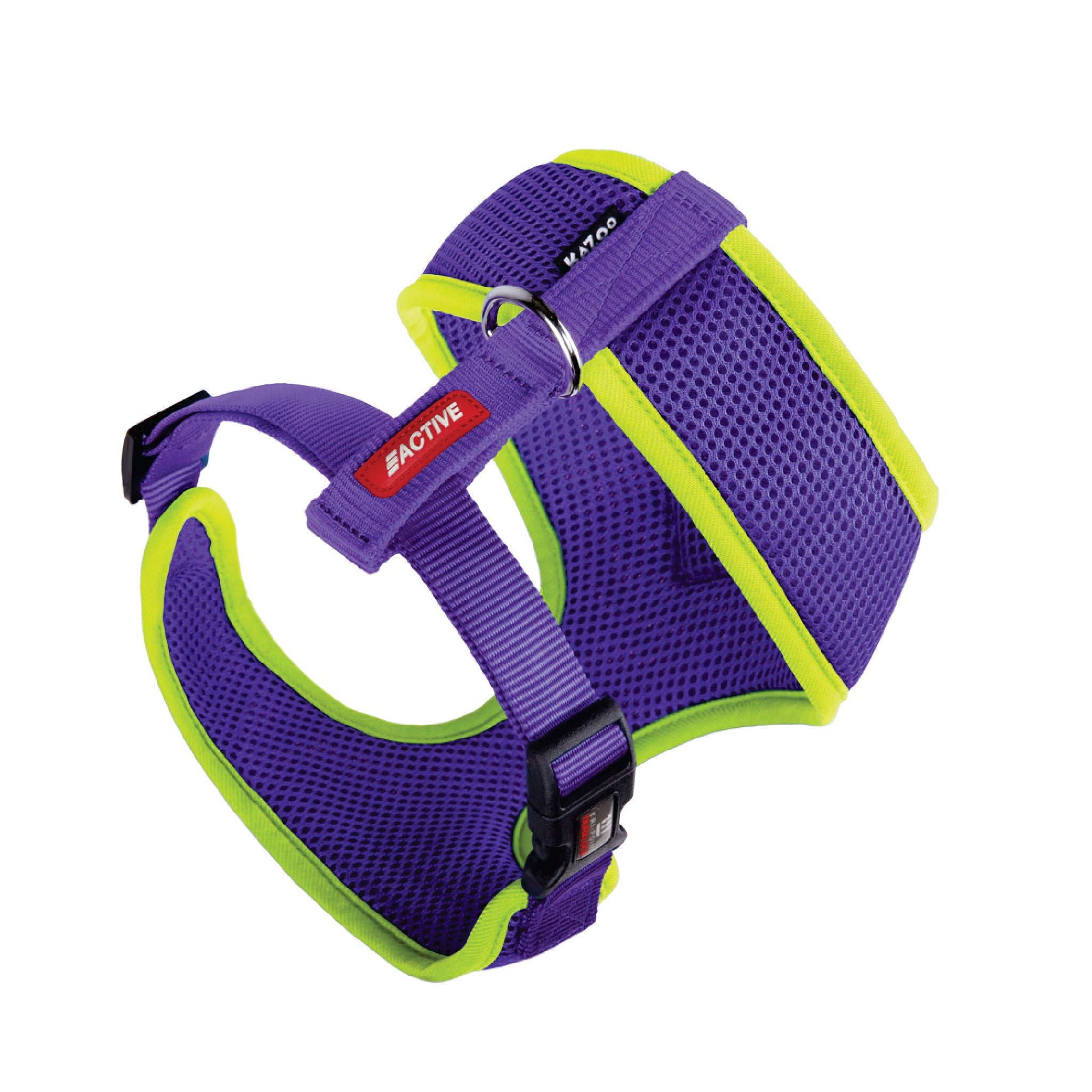 Kazoo Active Harness Purple/Lime Pets Palace Australia