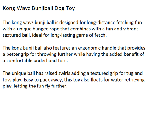 KONG  Wavz Bunjiball Dog Toy