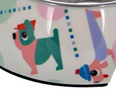 Pet Bowl  Dog Prints Mellamine Large