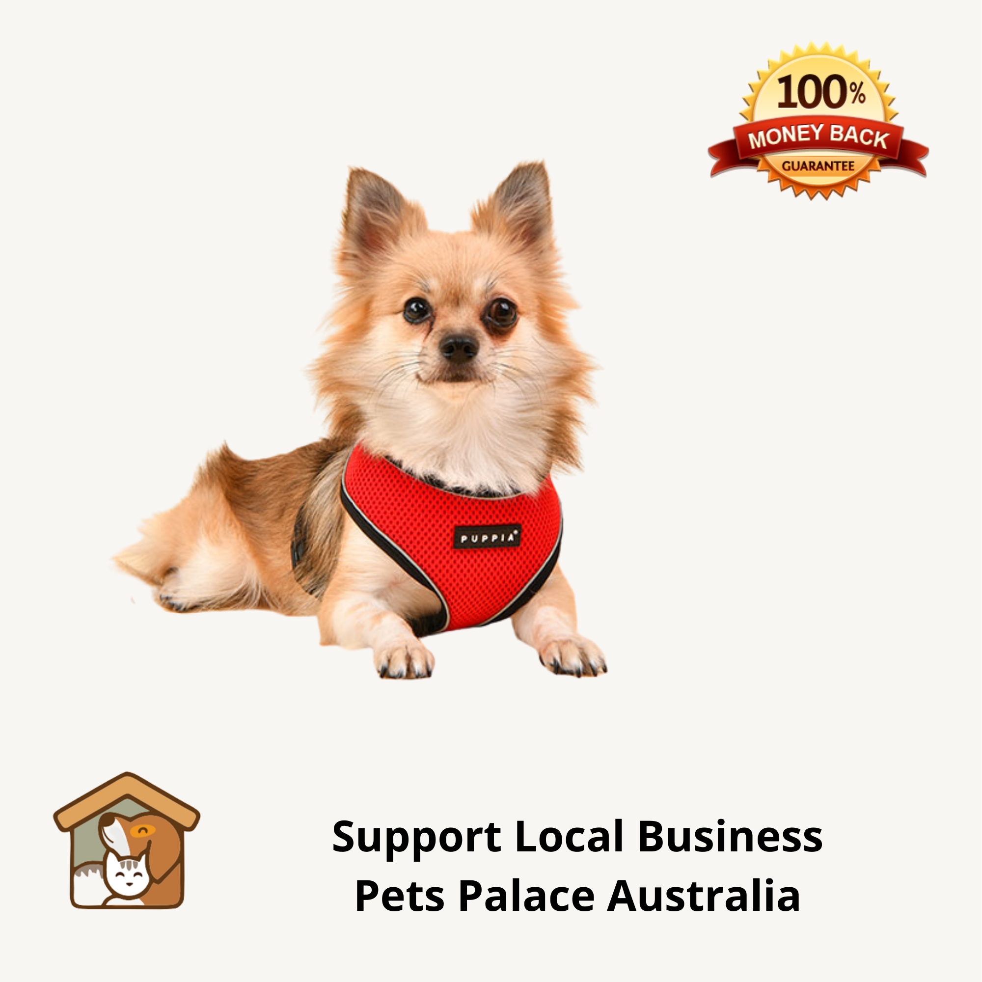 Puppia Air Mesh Dog Harness Red Pets Palace Australia