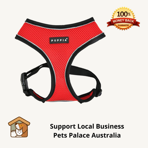 Puppia Air-Mesh Dog Harness Red