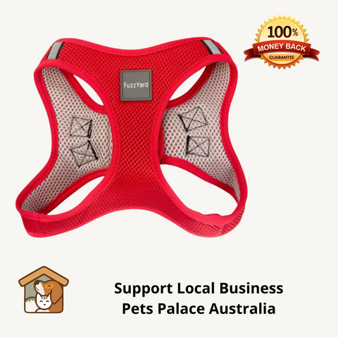 Dog Step In Harness Fuzzyard rebel red