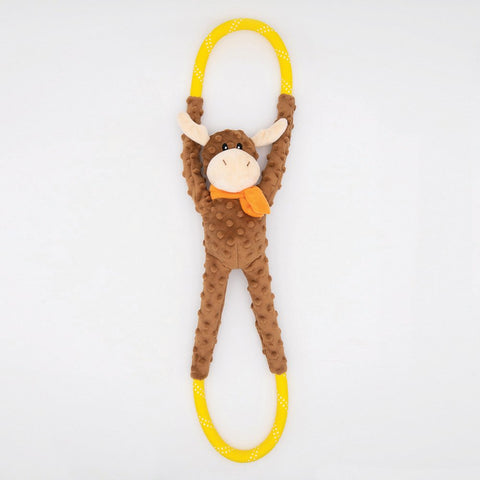 Zippy Paws Rope Tugz Moose Dog Toy