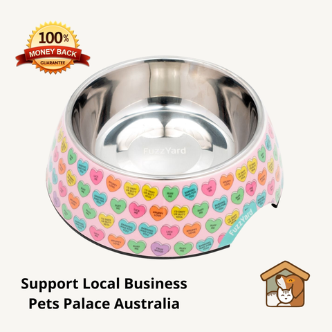 Fuzzyard Candy Hearts Dog & Cat Bowl