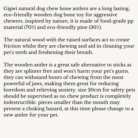 Gigwi Wooden Antler Dog Chew